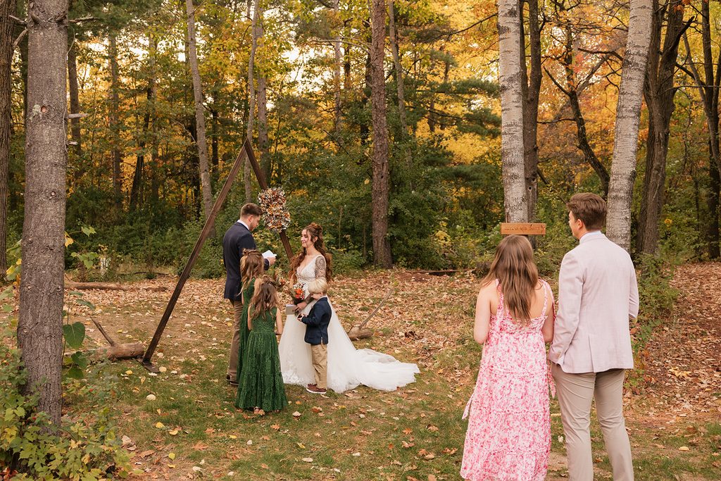 Backyard Elopement at Cuyuna Cabins in Crosby Minnesota